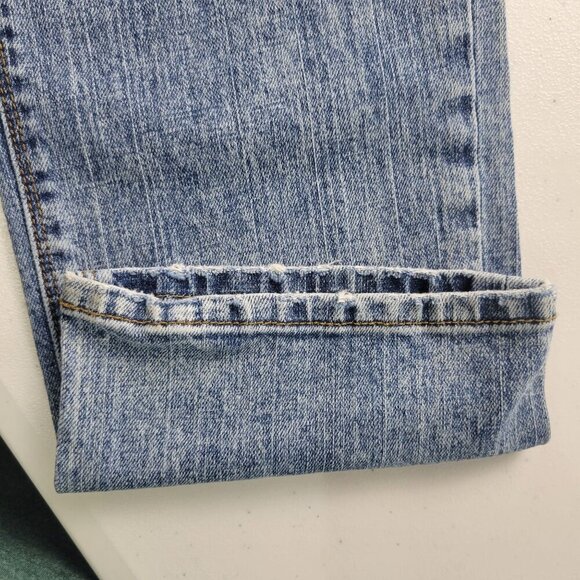 S by Serena Pinch Waist Jeans Womens 28 Button Fly Straight Leg Whiskering USA - Picture 6 of 10